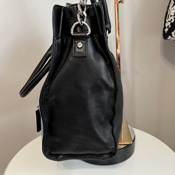 Michael Kors RARE Hamilton Studded Large Black Tote + MK Dust bag MSRP $558 EUC - Picture 4 of 16